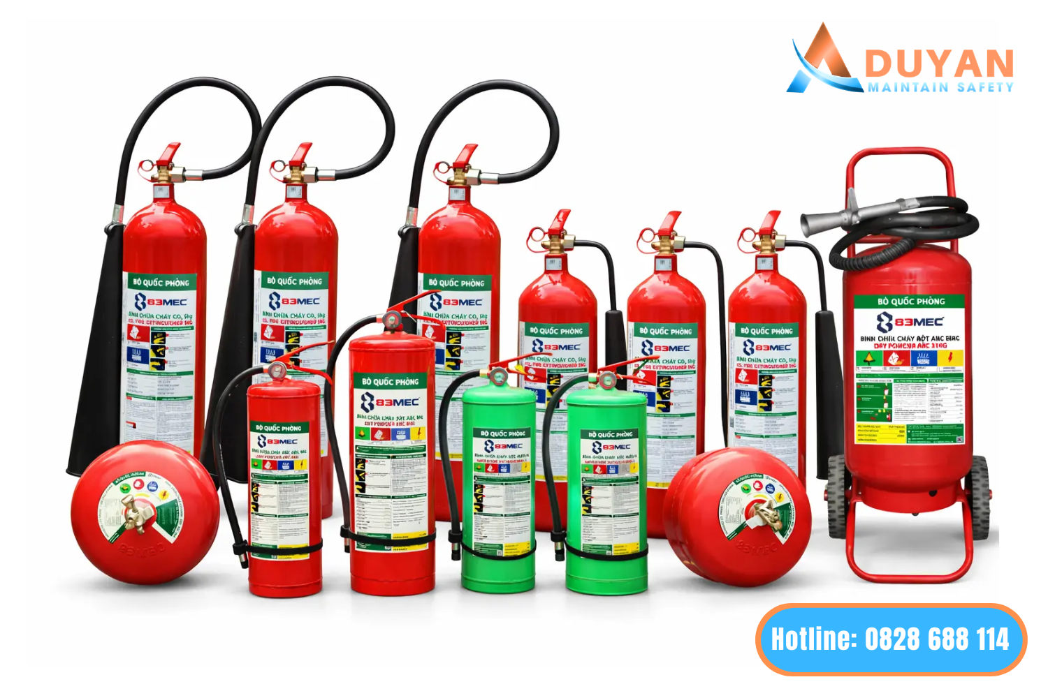 Các sản phẩm bình chữa cháy bộ quốc phòng
