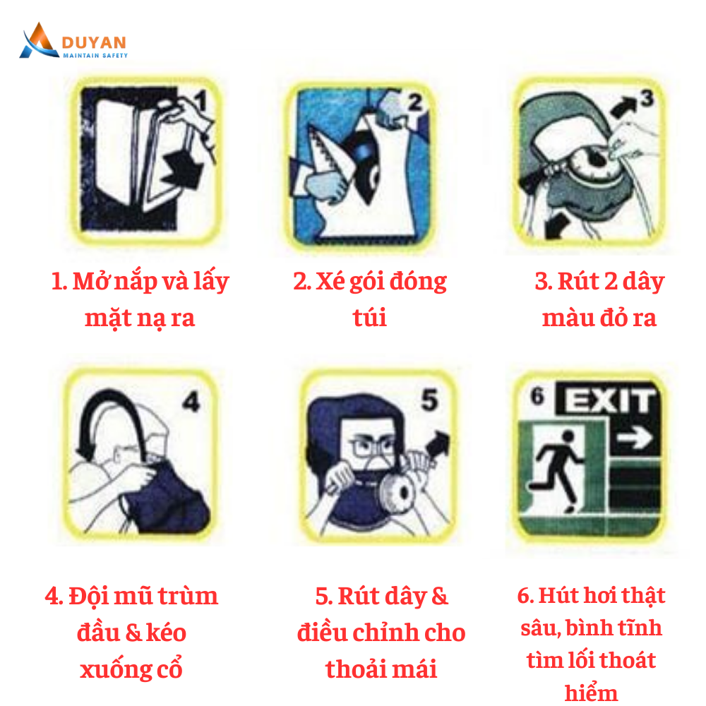 Mặt nạ lọc khói TZL30 thoát hiểm PCCC 06