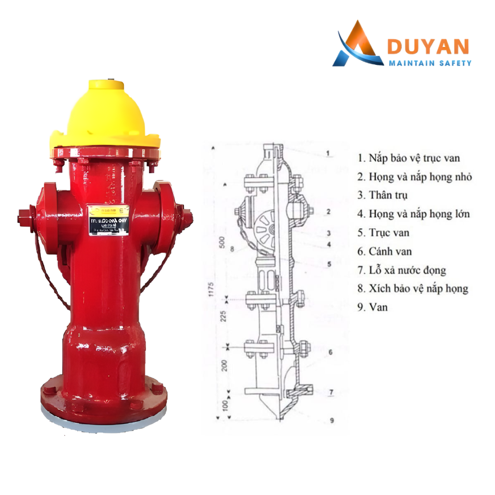 Trụ cứu hỏa 3 cửa bộ quốc phòng 02