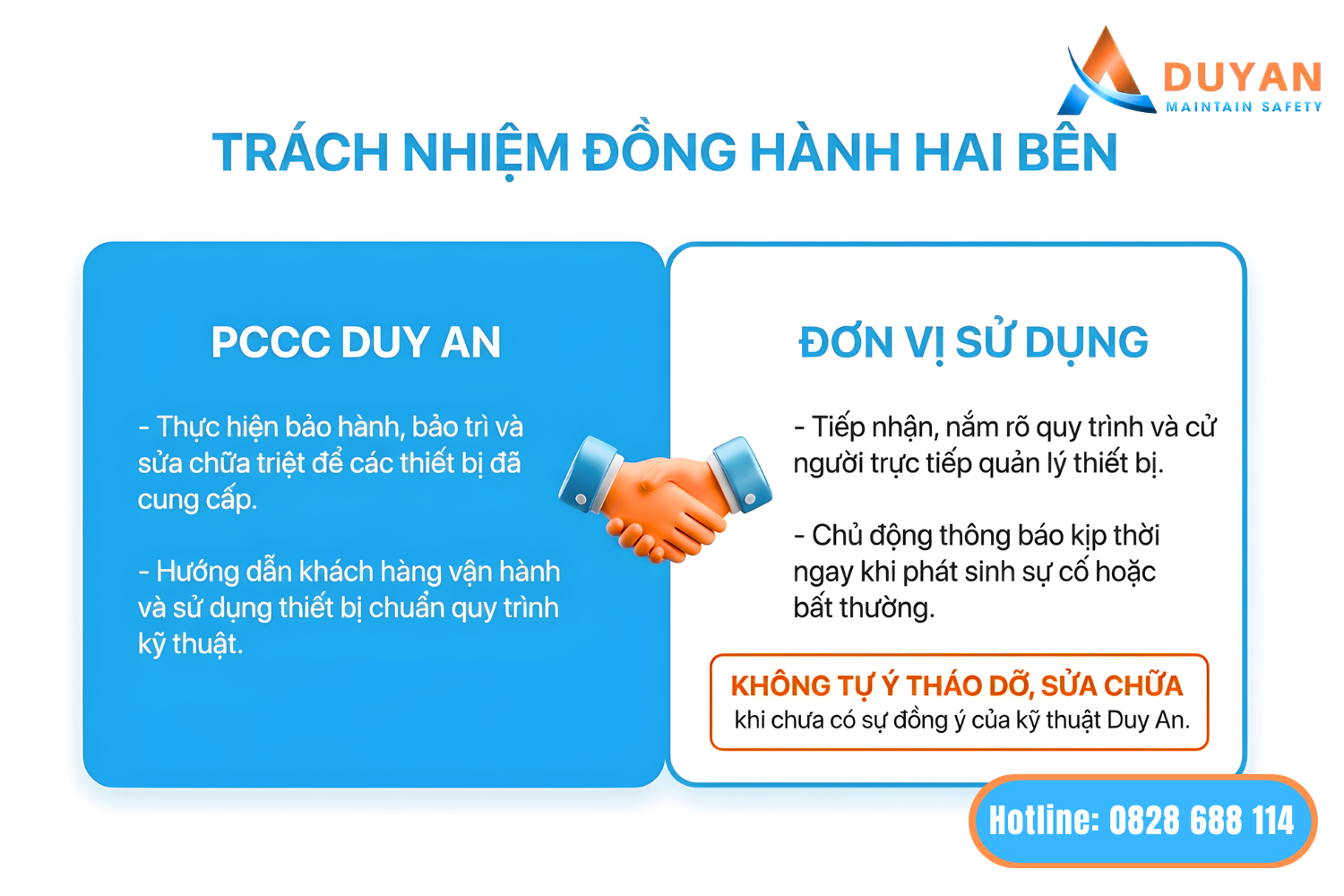 Chính sách bảo hành tại phòng cháy chữa cháy duy an 04