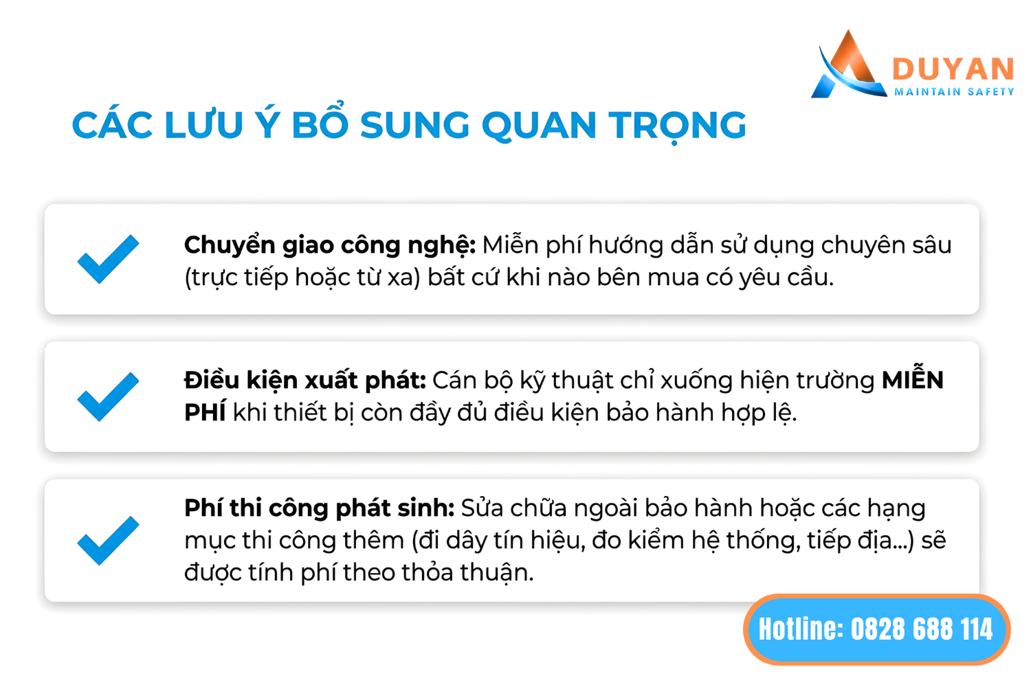 Chính sách bảo hành tại phòng cháy chữa cháy duy an 06