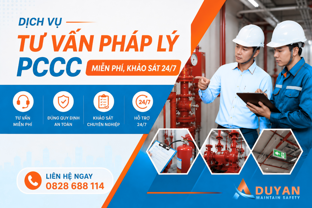 Tư vấn pháp lý PCCC miễn phí, khảo sát hiện trạng 24/7 PCCC Duy An 01