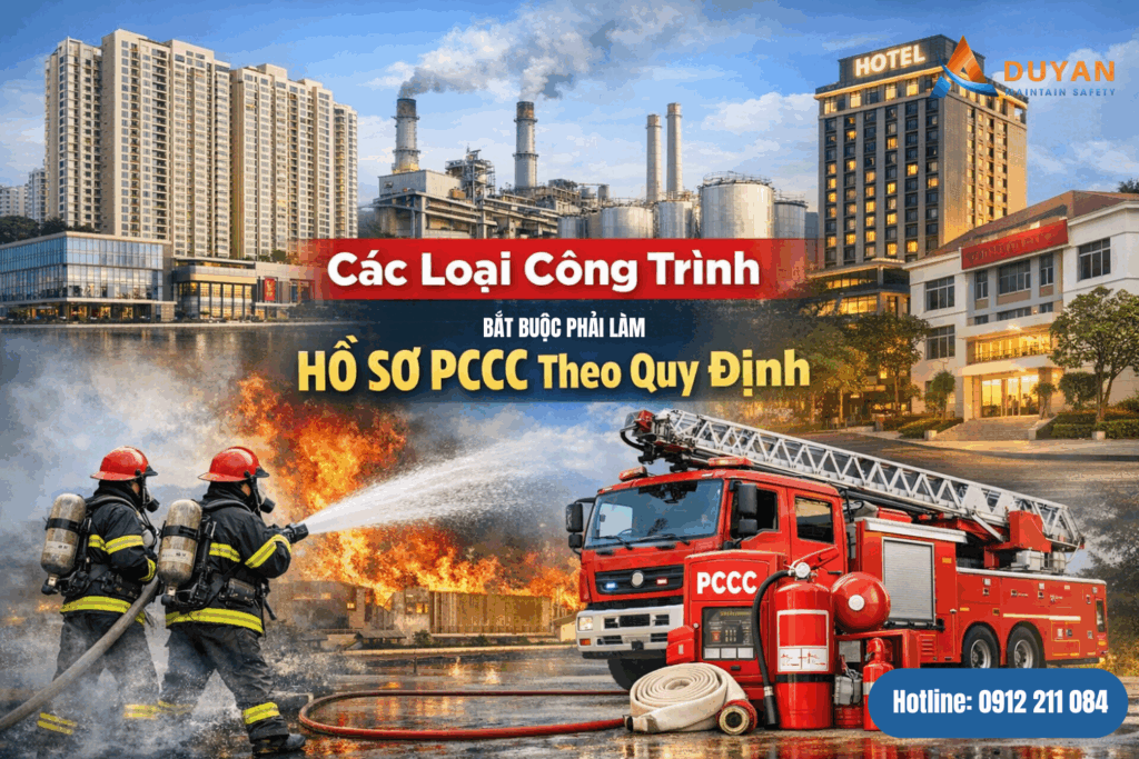 Các loại công trình bắt buộc phải làm hồ sơ PCCC theo quy định 01